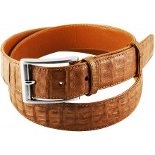 Genuine alligator leather belt 102CM2 Tan