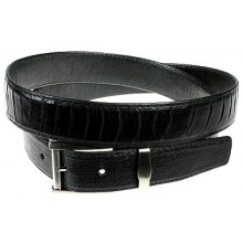 Genuine ostrich leather belt 102OS Black
