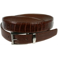 Genuine ostrich leather belt 102OS Brown