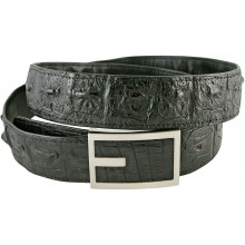 Genuine alligator leather belt 105CKP-PL Black