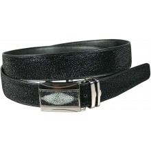 Genuine stingray leather belt 105RPB Black
