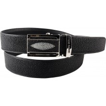 Genuine stingray leather belt 105RRB Black