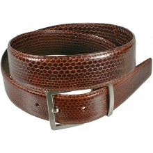 Genuine snake leather belt 105SN Brown