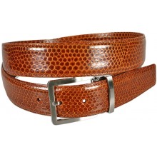 Genuine snake leather belt 105SN Tan