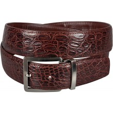 Genuine alligator leather belt 105SS Brown
