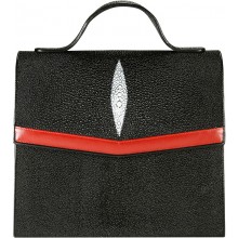 Genuine stingray leather bag 3-8236 Black