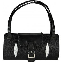 Genuine stingray leather bag 3-8259 Black