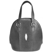 Genuine stingray leather bag 3-8262 Black