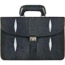 Genuine stingray leather briefcase 77716NR Black