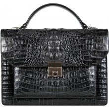 Genuine alligator leather briefcase 8829 Black