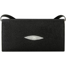 Genuine stingray leather bag A006-10 Black