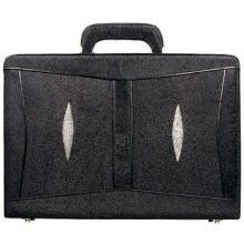 Genuine stingray leather attache case A044-02 Black
