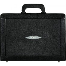 Genuine stingray leather attache case A050 Black