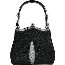 Genuine stingray leather bag A110-01 Black