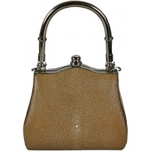 Genuine stingray leather bag A110-01SA Beige