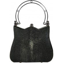 Genuine stingray leather bag A110SA Black