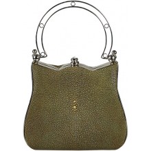 Genuine stingray leather bag A110SA Olive