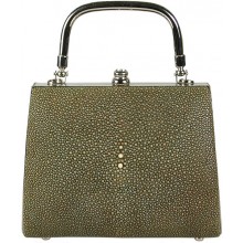 Genuine stingray leather bag A113SA Olive