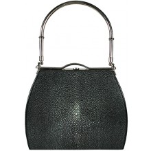 Genuine stingray leather bag A114SA Black