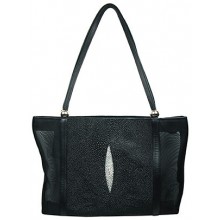 Genuine stingray leather bag A121 Black