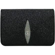 Genuine stingray leather bag A184 Black