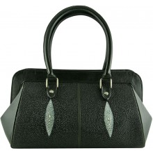 Genuine stingray leather bag A999S Black