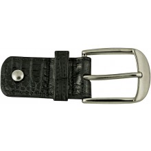 Alligator leather loop buckle ALBUCKLE01-13 Black