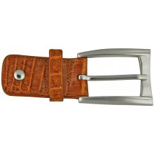 Alligator leather loop buckle ALBUCKLE01-13 Tan