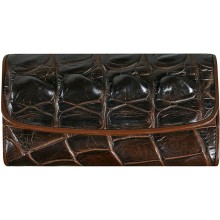 Genuine alligator leather wallet ALD09 Brown
