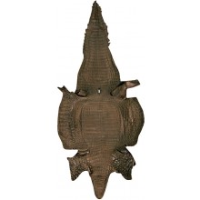 Genuine alligator belly skin ALSK02BL Brown