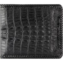 Genuine alligator leather wallet ALW06 Black