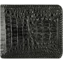 Genuine alligator leather wallet ALW07B Black