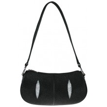 Genuine stingray leather bag AMB005 Black