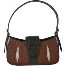 Genuine stingray leather bag AMB180 Brown