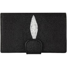 Genuine stingray leather wallet B039 Black