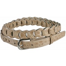 Genuine crocodile leather belt B04204 Beige