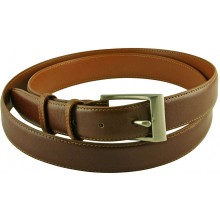 Genuine buffalo leather belt BBELT1-2 Brown