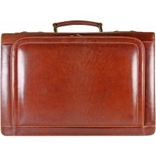 Genuine buffalo leather briefcase BBR100-G Brown