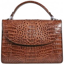 Genuine alligator leather bag BCM199 Brown