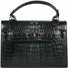 Genuine alligator leather bag BCM203 Black