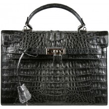 Genuine alligator leather bag BCM415 Black