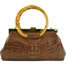 Genuine alligator leather bag BCM451 Brown