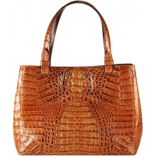 Genuine alligator leather bag BCM453 Tan