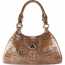 Genuine alligator leather bag BCM521 Brown