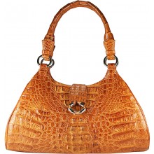 Genuine alligator leather bag BCM521 Tan