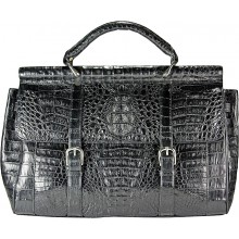 Genuine alligator leather bag / briefcase BCM547 Black