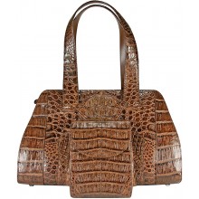 Genuine alligator leather bag BCM562 Brown