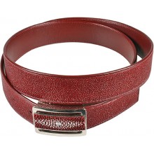 Genuine stingray leather belt 102RRB Burgundy