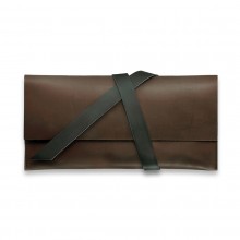 Premium cow leather handmade travel case EL-TK-1 Brown / Black