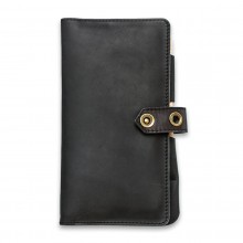 Premium cow leather handmade travel case EL-TK-4 Black